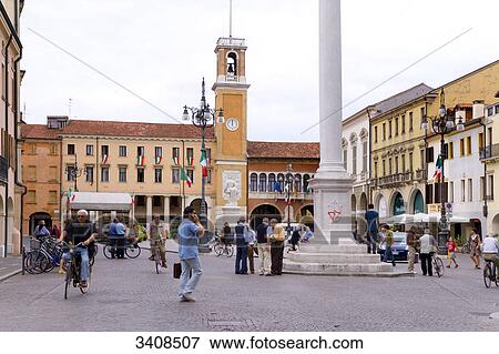 Piazza Vittorio Emanuele, Rovigo, Italy View Large Photo Image Stock Photo - Piazza Vittorio Emanuele, Rovigo, Italy . Fotosearch