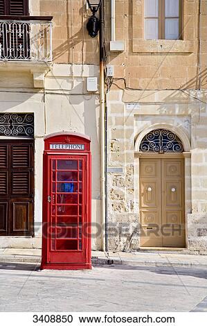 Red phone box, Marsaxlokk, Malta View Large Photo Image Stock Image - Red phone box, Marsaxlokk, Malta . Fotosearch