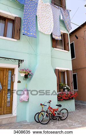 Residential house in Burano, Venetia, Italy View Large Photo Image Stock Photography - Residential house in Burano, Venetia, Italy . Fotosearch