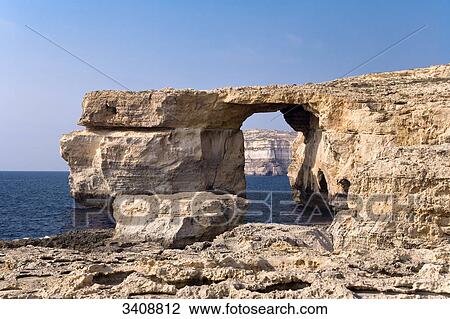 Rock formation (Azure Window), Gozo, Malta View Large Photo Image Stock Image - Rock formation (Azure Window), Gozo, Malta . Fotosearch