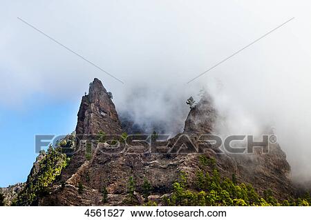 Stock Photo - Roques de la Cumbrecita, Caldera de Taburiente, La Palma, Canary Islands, Spain . Fotosearch