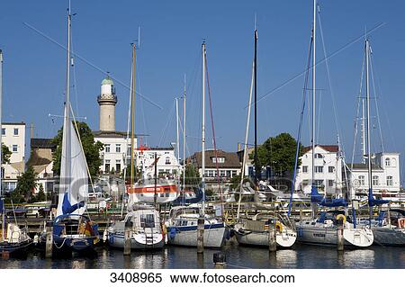 Sailing yachts at the marina of Warnemuende, Rostock, Germany View Large Photo Image Stock Photography - Sailing yachts at the marina of Warnemuende, Rostock, Germany . Fotosearch