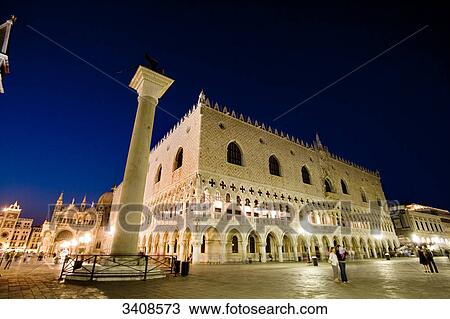 San Marco Column and Doges Palace, Venice, Italy View Large Photo Image Stock Image - San Marco Column and Doges Palace, Venice, Italy . Fotosearch