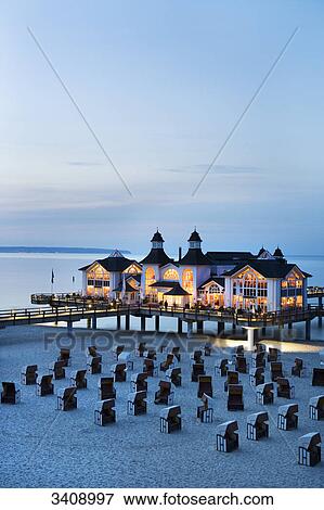 Sellin pier, Ruegen, Germany, elevated view View Large Photo Image Stock Photo - Sellin pier, Ruegen, Germany, elevated view . Fotosearch