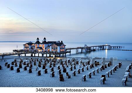 Stock Photo - Sellin pier, Ruegen, Germany, elevated view . Fotosearch