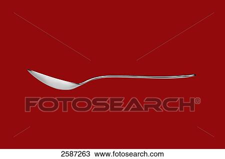 Stock Image - Side profile of spoon . Fotosearch