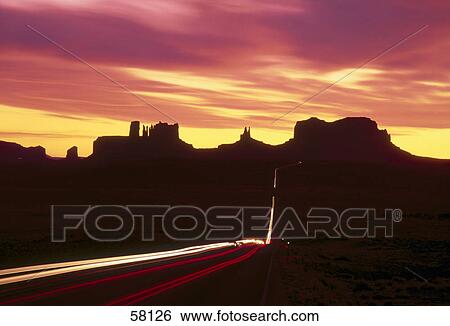Silhouette of rocks skyline at sunset, Monument Valley National Park, Arizona-Utah, USA View Large Photo Image Stock Photograph - Silhouette of rocks skyline at sunset, Monument Valley National Park, Arizona-Utah, USA . Fotosearch