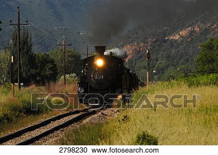 Silverton train on track, Durango, Colorado, USA View Large Photo Image Stock Image - Silverton train on track, Durango, Colorado, USA . Fotosearch