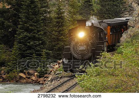 Silverton train on track, Durango, Colorado, USA View Large Photo Image Stock Image - Silverton train on track, Durango, Colorado, USA . Fotosearch