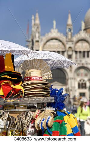 Stock Image - Souvenir stall in Venice, Italy . Fotosearch