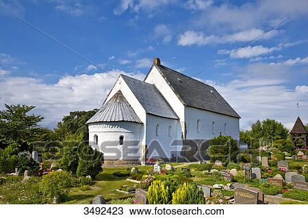 Stock Image - St. Martin Church in Morsum, Sylt, Germany . Fotosearch