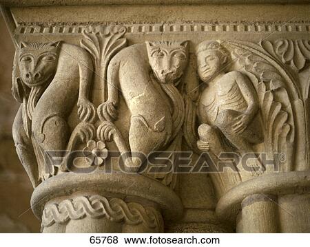 Statues carved on column of church, Sacre-Coeur Church, Paray-Le-Monial, Saone-Et-Loire, Burgundy, France View Large Photo Image Stock Photo - Statues carved on column of church, Sacre-Coeur Church, Paray-Le-Monial, Saone-Et-Loire, Burgundy, France . Fotosearch