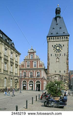 Tourists in front of church, Altpoertel, Speyer, Rhineland-Palatinate, Germany View Large Photo Image Stock Photo - Tourists in front of church, Altpoertel, Speyer, Rhineland-Palatinate, Germany . Fotosearch