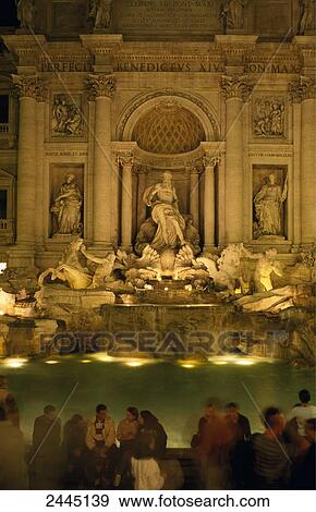 Tourists in front of fountain, Fontana Di Trevi, Piazza Di Trevi, Rome, Italy View Large Photo Image Stock Photo - Tourists in front of fountain, Fontana Di Trevi, Piazza Di Trevi, Rome, Italy . Fotosearch