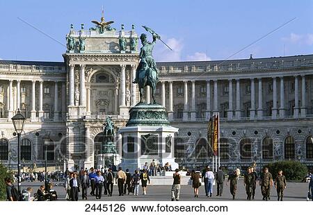 Tourists in front of government building, Neue Burg, Hofburg Complex, Heldenplatz, Ephesos Museum, Vienna, Austria View Large Photo Image Stock Photograph - Tourists in front of government building, Neue Burg, Hofburg Complex, Heldenplatz, Ephesos Museum, Vienna, Austria . Fotosearch