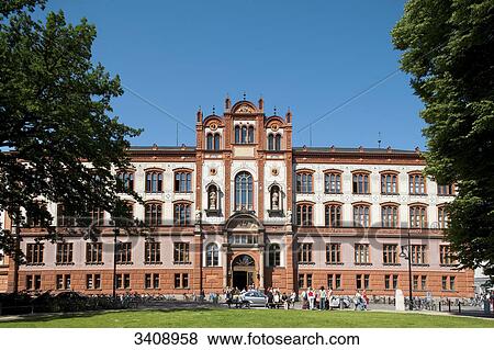 Stock Photo - University building, Rostock, Germany . Fotosearch