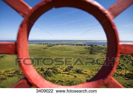 Stock Image - View from Dornbusch Lighthouse, Hiddensee, Germany, elevated view . Fotosearch
