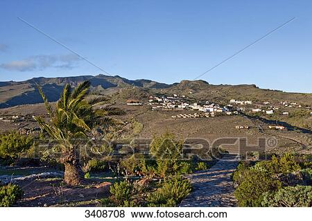 View of Alajero, La Gomera, Spain, elevated view View Large Photo Image Stock Photo - View of Alajero, La Gomera, Spain, elevated view . Fotosearch