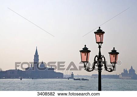 View of San Giorgio Maggiore, lantern in the foreground, Venice, Italy View Large Photo Image Stock Image - View of San Giorgio Maggiore, lantern in the foreground, Venice, Italy . Fotosearch