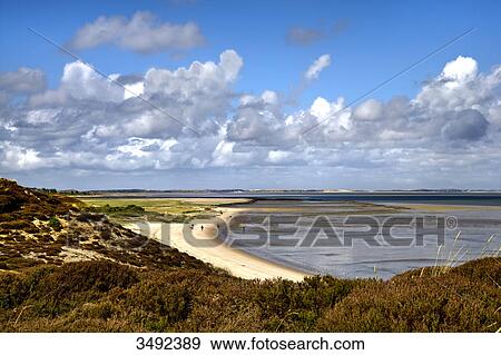Stock Photo - View of the beach of Wenningstedt-Braderup, Sylt, Schleswig-Holstein, Germany, elevated view . Fotosearch