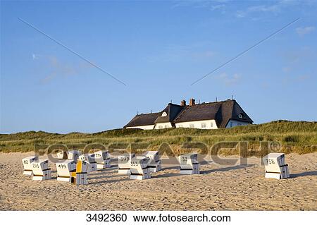 View of the Dorint Soelring Hof Hotel, Beach Chairs in the foreground, Rantum, Sylt, Deutschland, elevated view View Large Photo Image Stock Image - View of the Dorint Soelring Hof Hotel, Beach Chairs in the foreground, Rantum, Sylt, Deutschland, elevated view . Fotosearch