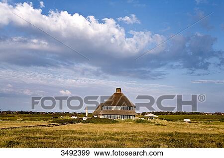 Stock Photo - View of the restaurant Sturmhaube, Kampen, Sylt, Germany . Fotosearch