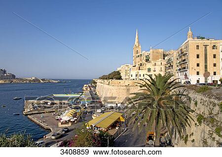 View of Valletta, Malta, elevated view View Large Photo Image Stock Photo - View of Valletta, Malta, elevated view . Fotosearch