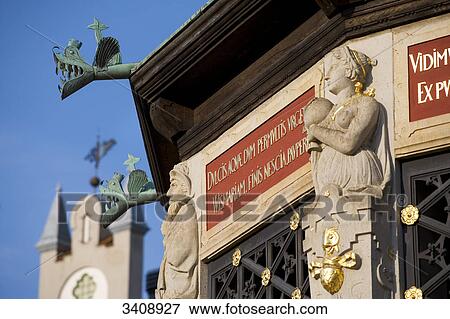 Stock Photo - Wasserkunst, Wismar, Germany, detail . Fotosearch