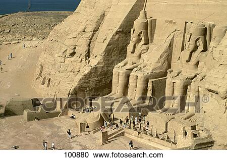 Aerial view of tourists at Egyptian temple, Great Temple of Rameses II, Abu Simbel, Egypt View Large Photo Image Stock Image - Aerial view of tourists at Egyptian temple, Great Temple of Rameses II, Abu Simbel, Egypt . Fotosearch