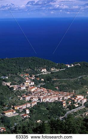 Aerial view of town at coast, Monte Capane, Elba Island, Italy View Large Photo Image Stock Photography - Aerial view of town at coast, Monte Capane, Elba Island, Italy . Fotosearch