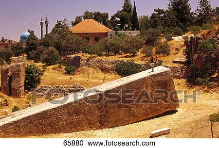 Allegedly Groesster stone on earth, Baalbek, Bekaa Valley, Lebanon View Large Photo Image Stock Image - Allegedly Groesster stone on earth, Baalbek, Bekaa Valley, Lebanon . Fotosearch
