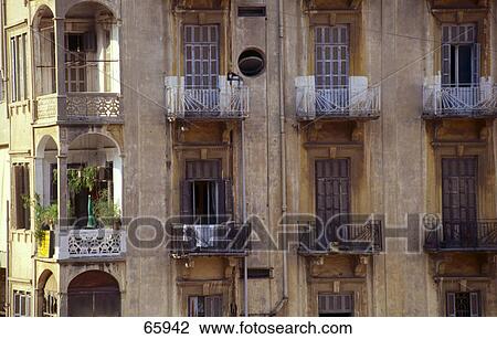 Balconies of old house, Beirut, Lebanon View Large Photo Image Stock Image - Balconies of old house, Beirut, Lebanon . Fotosearch
