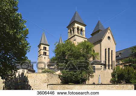 Benedictine monastery Echternach, Luxembourg View Large Photo Image Stock Photograph - Benedictine monastery Echternach, Luxembourg . Fotosearch