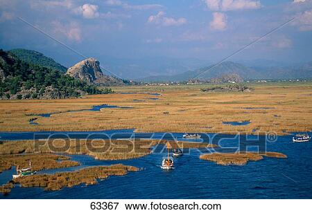Boats in lake, Lake Koycegiz, Mugla, Mugla Province, Turkey View Large Photo Image Stock Photo - Boats in lake, Lake Koycegiz, Mugla, Mugla Province, Turkey . Fotosearch