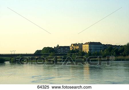 Bridge across river, River Oder, Frankfurt, Lower Saxony, Germany View Large Photo Image Stock Photography - Bridge across river, River Oder, Frankfurt, Lower Saxony, Germany . Fotosearch