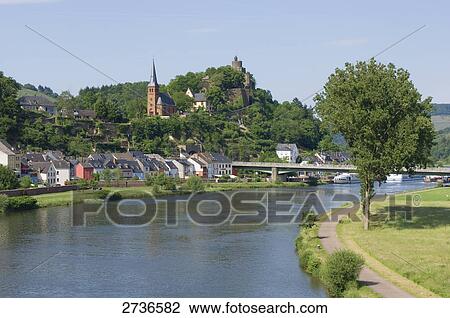 Bridge across river, Saarburg, Rhineland-Palatinate, Germany View Large Photo Image Stock Image - Bridge across river, Saarburg, Rhineland-Palatinate, Germany . Fotosearch