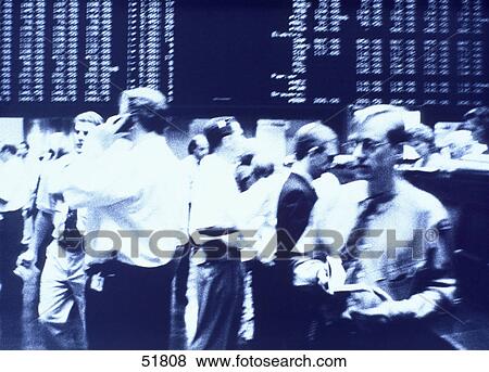 Brokers in stock exchange trading floor View Large Photo Image Stock Photo - Brokers in stock exchange trading floor . Fotosearch