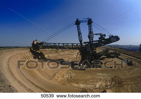 Bucket wheel excavator at opencast mine, Garzweiler, Germany View Large Photo Image Stock Photo - Bucket wheel excavator at opencast mine, Garzweiler, Germany . Fotosearch