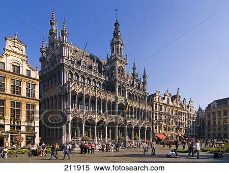 Buildings in city, Maison du Roi, Grote Markt, Brussels, Belgium View Large Photo Image Stock Photography - Buildings in city, Maison du Roi, Grote Markt, Brussels, Belgium . Fotosearch