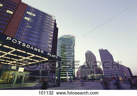 Buildings in city, Potsdamer Platz, Berlin, Germany View Large Photo Image Stock Image - Buildings in city, Potsdamer Platz, Berlin, Germany . Fotosearch