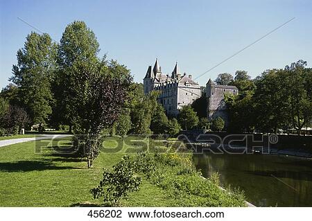 Canal flowing beside castle, Castle Of Durbuy, Belgium View Large Photo Image Stock Image - Canal flowing beside castle, Castle Of Durbuy, Belgium . Fotosearch