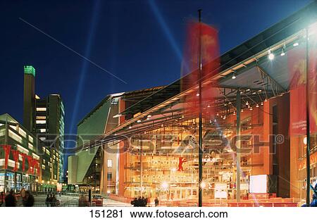 Casino lit up at night, Berlin, Germany View Large Photo Image Stock Image - Casino lit up at night, Berlin, Germany . Fotosearch