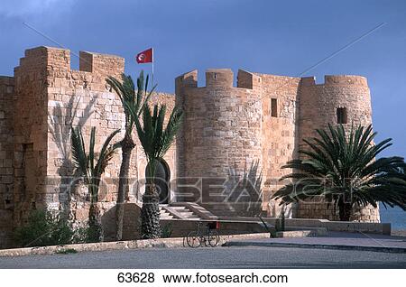 Castle on roadside under clear blue sky, Bordj El Kebir, Djerba, Tunisia View Large Photo Image Stock Photo - Castle on roadside under clear blue sky, Bordj El Kebir, Djerba, Tunisia . Fotosearch