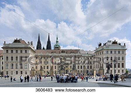 Castle with St. Vitus Cathedral, Prague, Czech Republic View Large Photo Image Stock Image - Castle with St. Vitus Cathedral, Prague, Czech Republic . Fotosearch