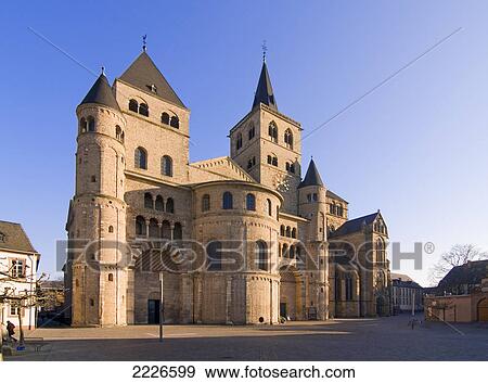 Cathedral against clear blue sky, Liebfrauenkirche, Trier, Germany View Large Photo Image Stock Photo - Cathedral against clear blue sky, Liebfrauenkirche, Trier, Germany . Fotosearch