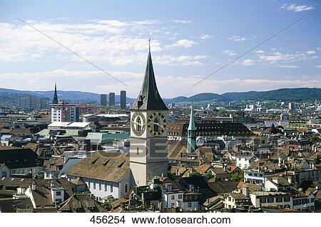 Picture - Cathedral in city . Fotosearch