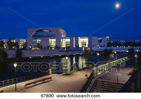 Chancellor building at riverfront, Berlin, Germany View Large Photo Image Stock Image - Chancellor building at riverfront, Berlin, Germany . Fotosearch