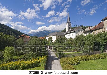 Church and houses in town, Gmuend, Carinthia, Austria View Large Photo Image Stock Image - Church and houses in town, Gmuend, Carinthia, Austria . Fotosearch