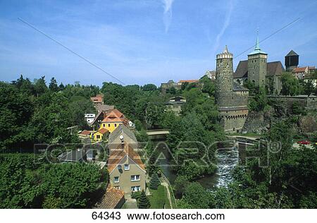 Church and museum in town, Old Waterworks Museum, Church Of St. Michael, Bautzen, Upper Lusatia, Saxony, Germany View Large Photo Image Stock Image - Church and museum in town, Old Waterworks Museum, Church Of St. Michael, Bautzen, Upper Lusatia, Saxony, Germany . Fotosearch