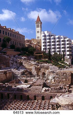 Church near archaeological site, Beirut, Lebanon View Large Photo Image Stock Image - Church near archaeological site, Beirut, Lebanon . Fotosearch